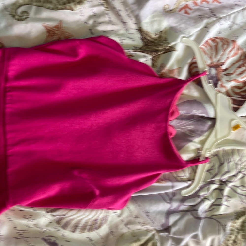 XS love ady pink scallop neck halter dress